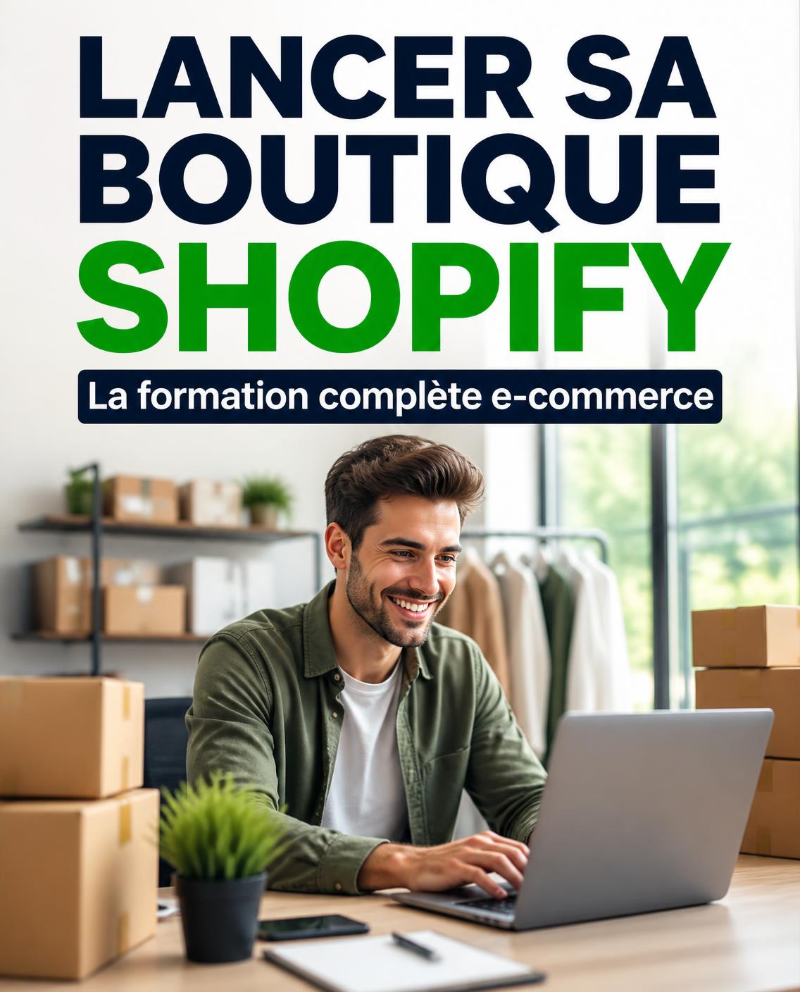 Lancer sa Boutique Shopify – couverture de la formation