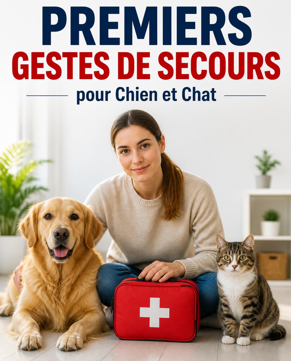 Premiers Gestes de Secours pour Chien et Chat – couverture de l'e-book